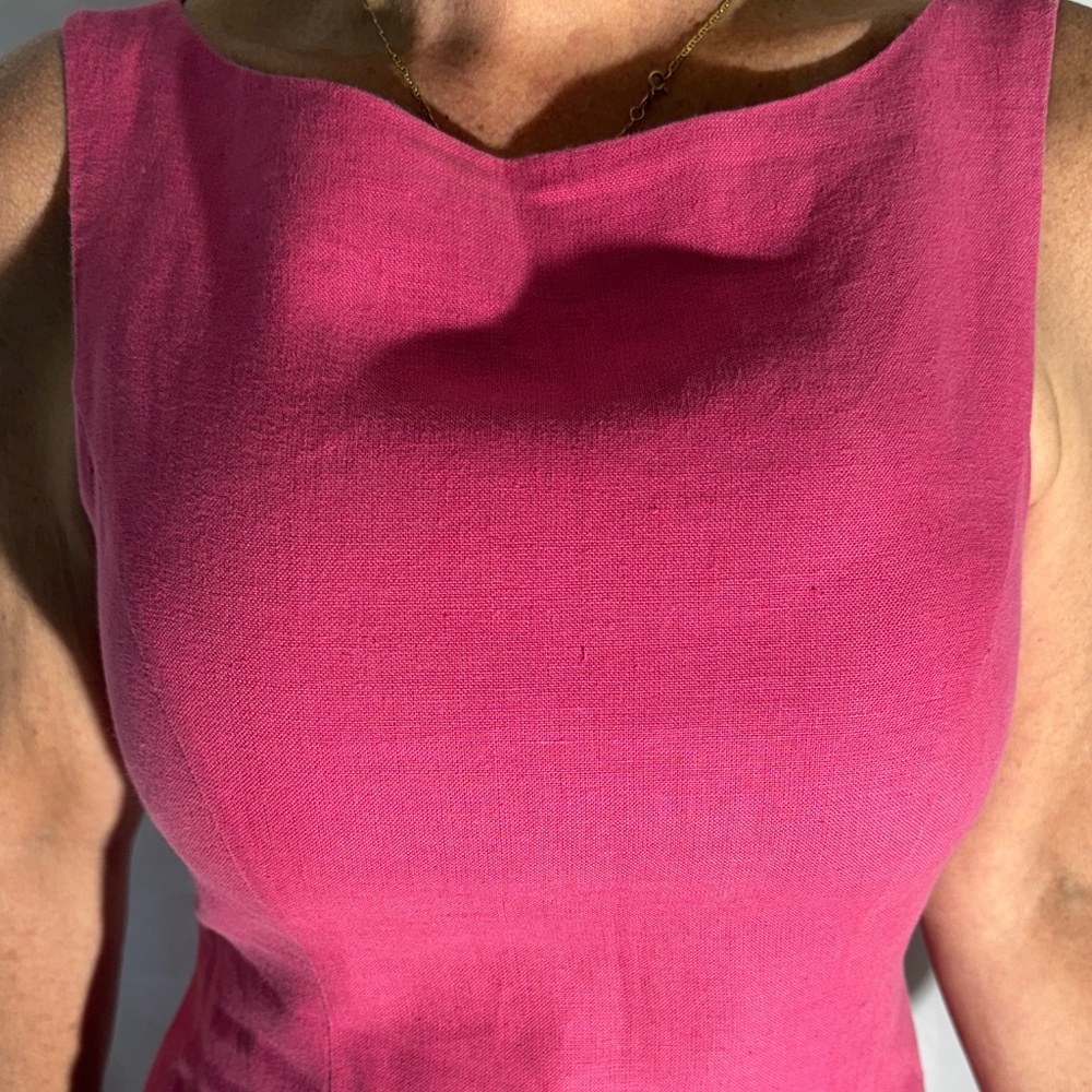Sara Campbell Vibrant Pink Midi Dress Size 4 - Picture 4 of 11